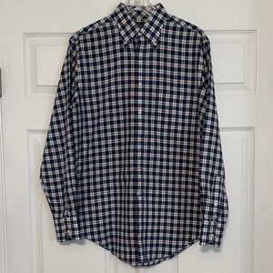Maker MMX Mens  Blue and White Checkered Shirt